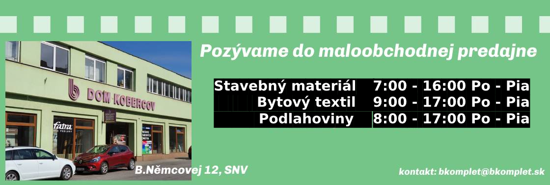 Maloobchodná predajňa B - komplet